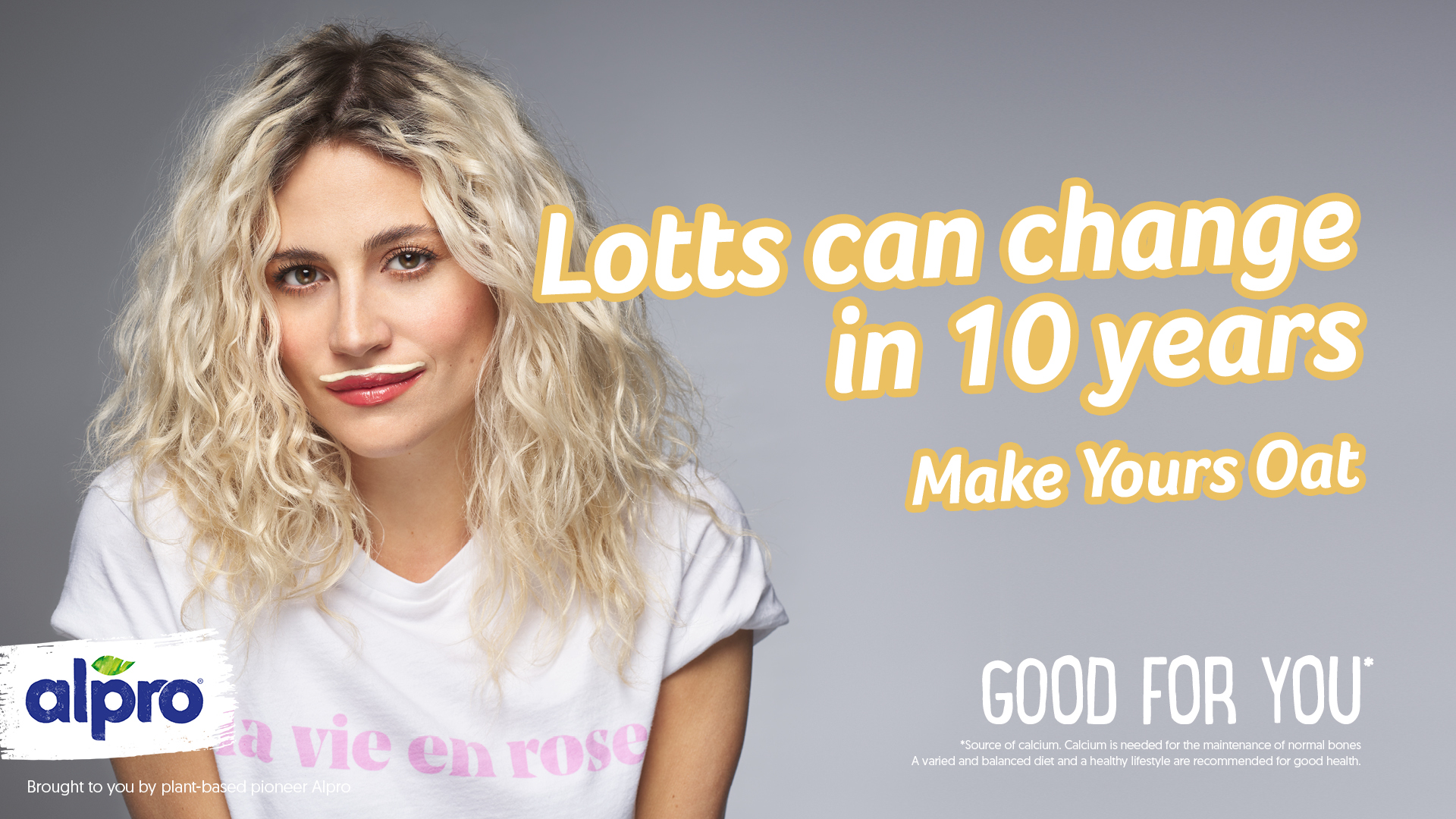 Alpro “mOAT-stache” recreations — Pixie Lott / Vinnie Jones / Nicola Adams