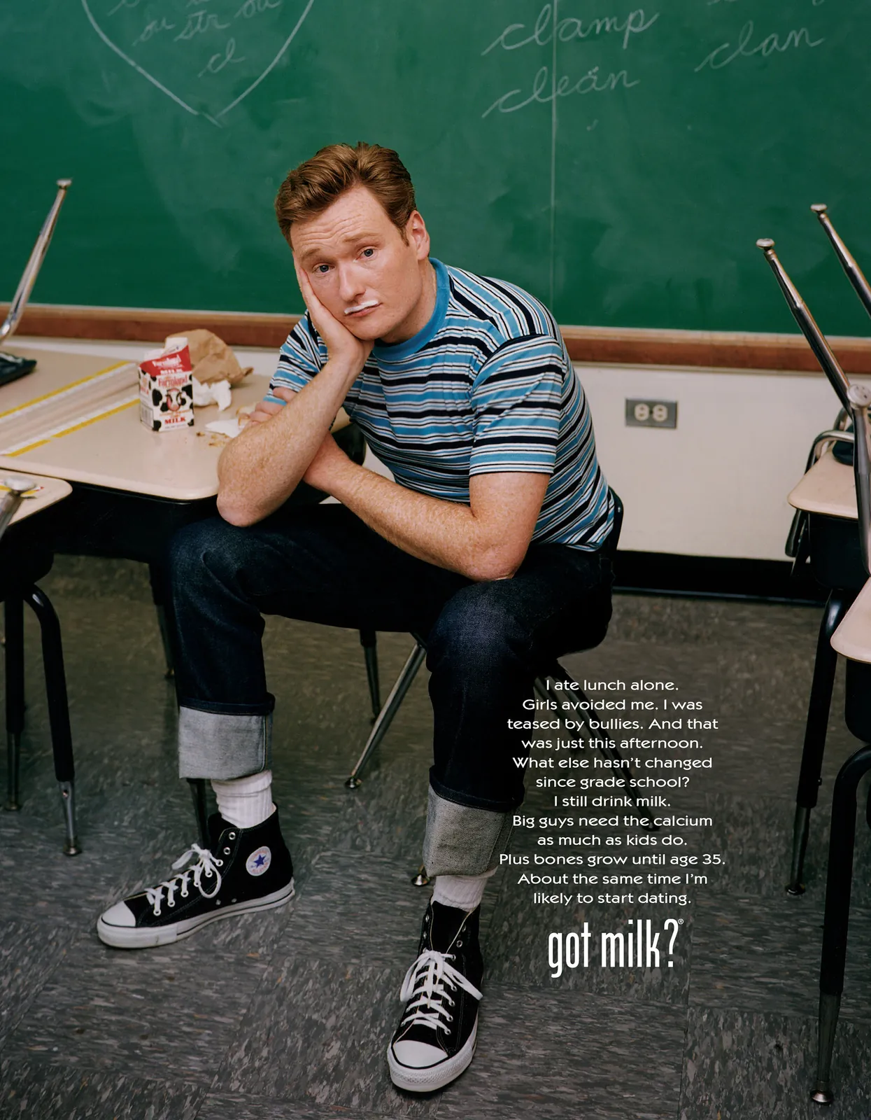 Conan O'Brien — later “got milk?” reissue