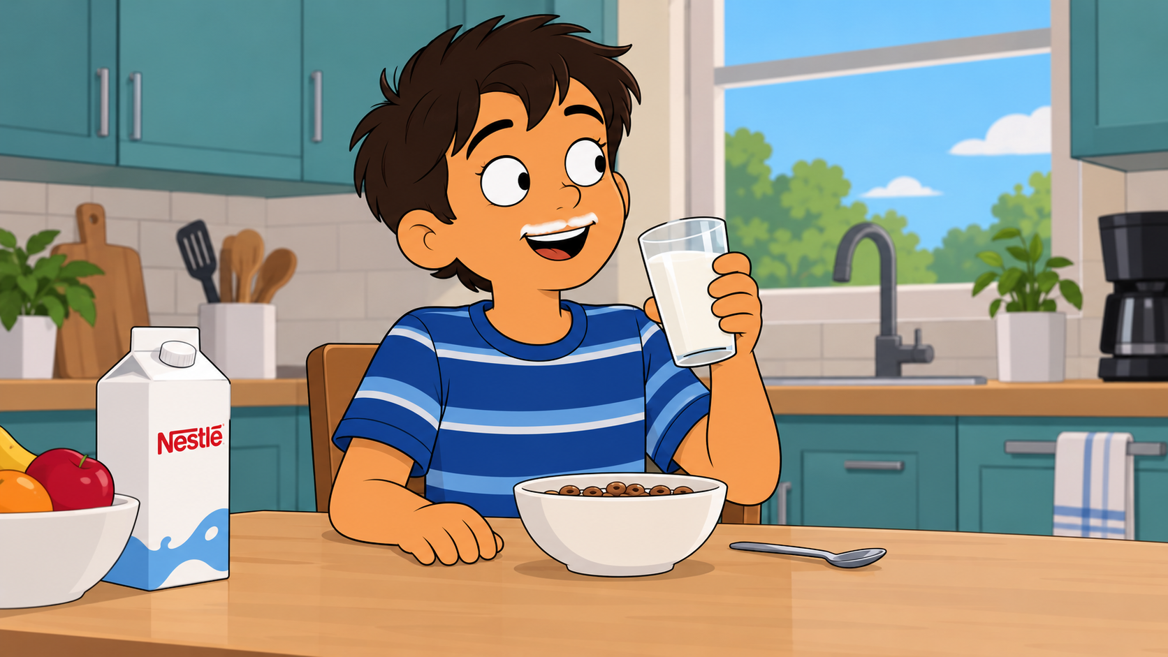 Original illustration for Nestlé — Los hace grandes