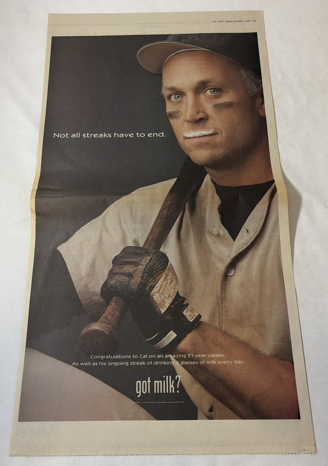 Cal Ripken Jr. - retirement — full-page newspaper version