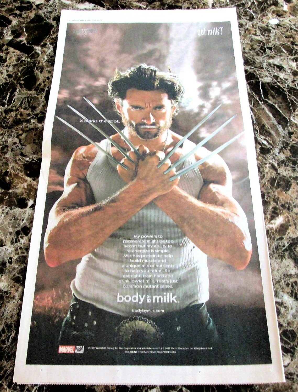 Hugh Jackman / Wolverine — USA TODAY newspaper page