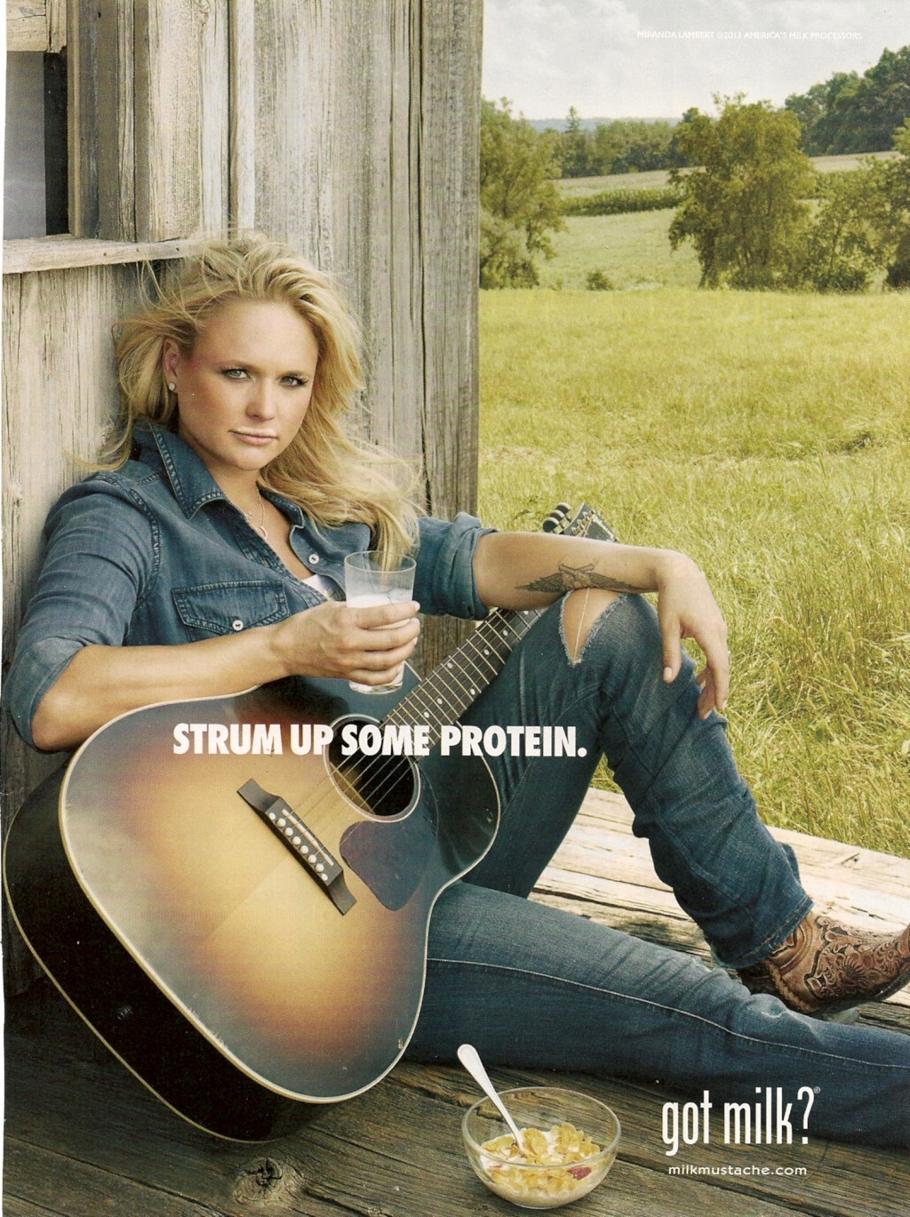 Miranda Lambert — “Strum up some protein.” version