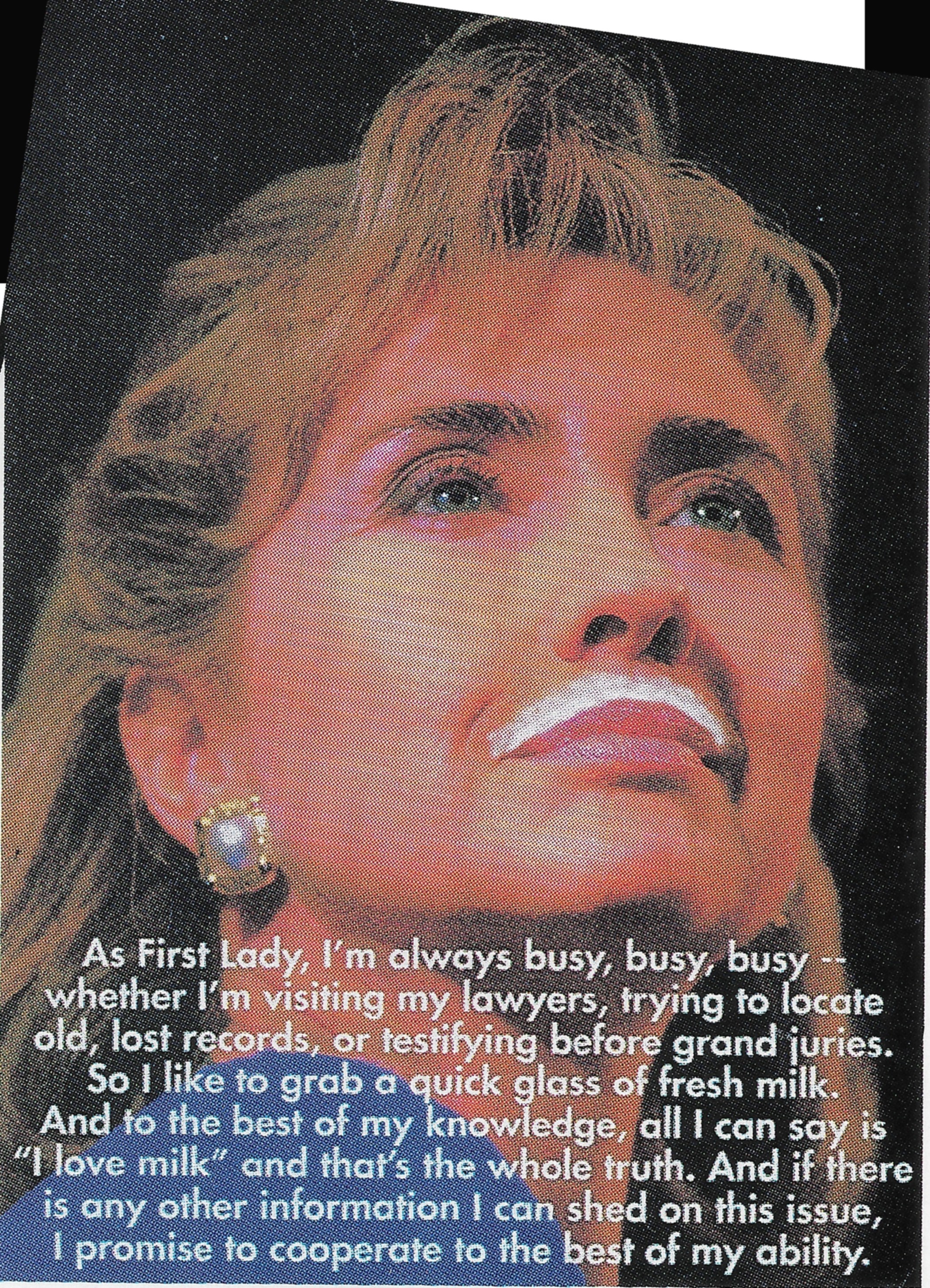 Hillary Clinton — Milk Mustache parody greeting card