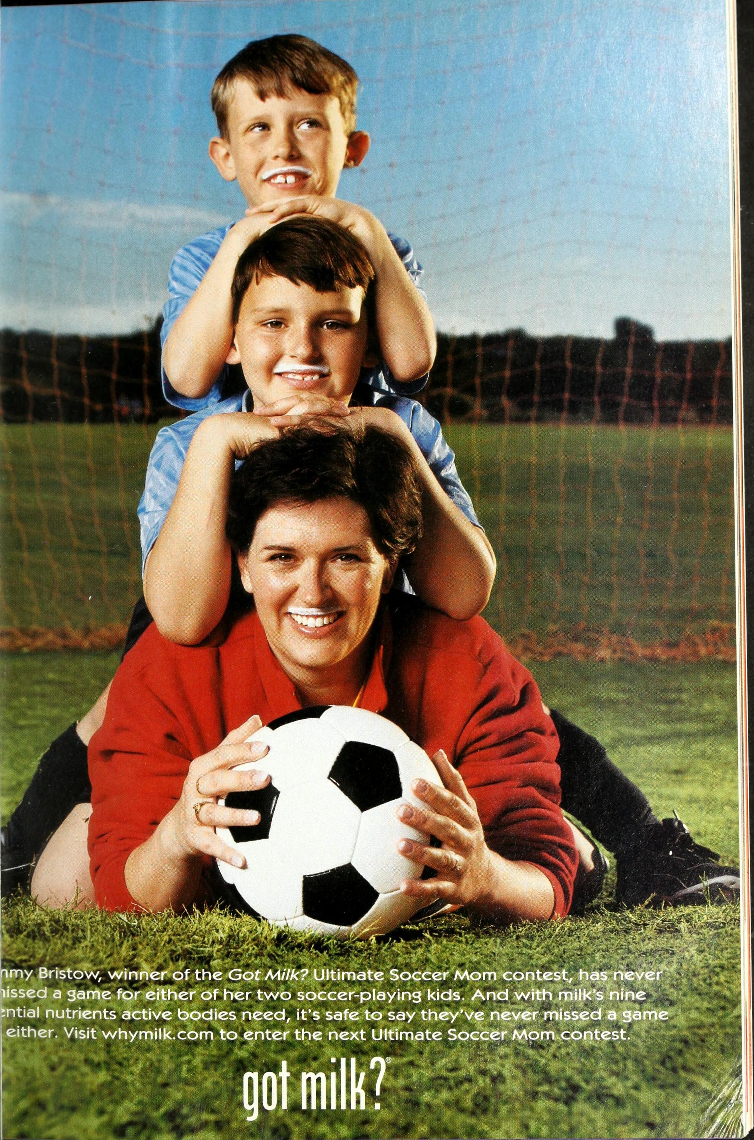 Tammy Bristow & kids - Got Milk? Ultimate Soccer Mom winner