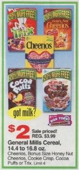 Walgreens weekly circular clips with the got milk? mark (milk, cereal, cookies)