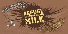 Chocolate Milk Recovery Beverage (“Refuel with Chocolate Milk”)