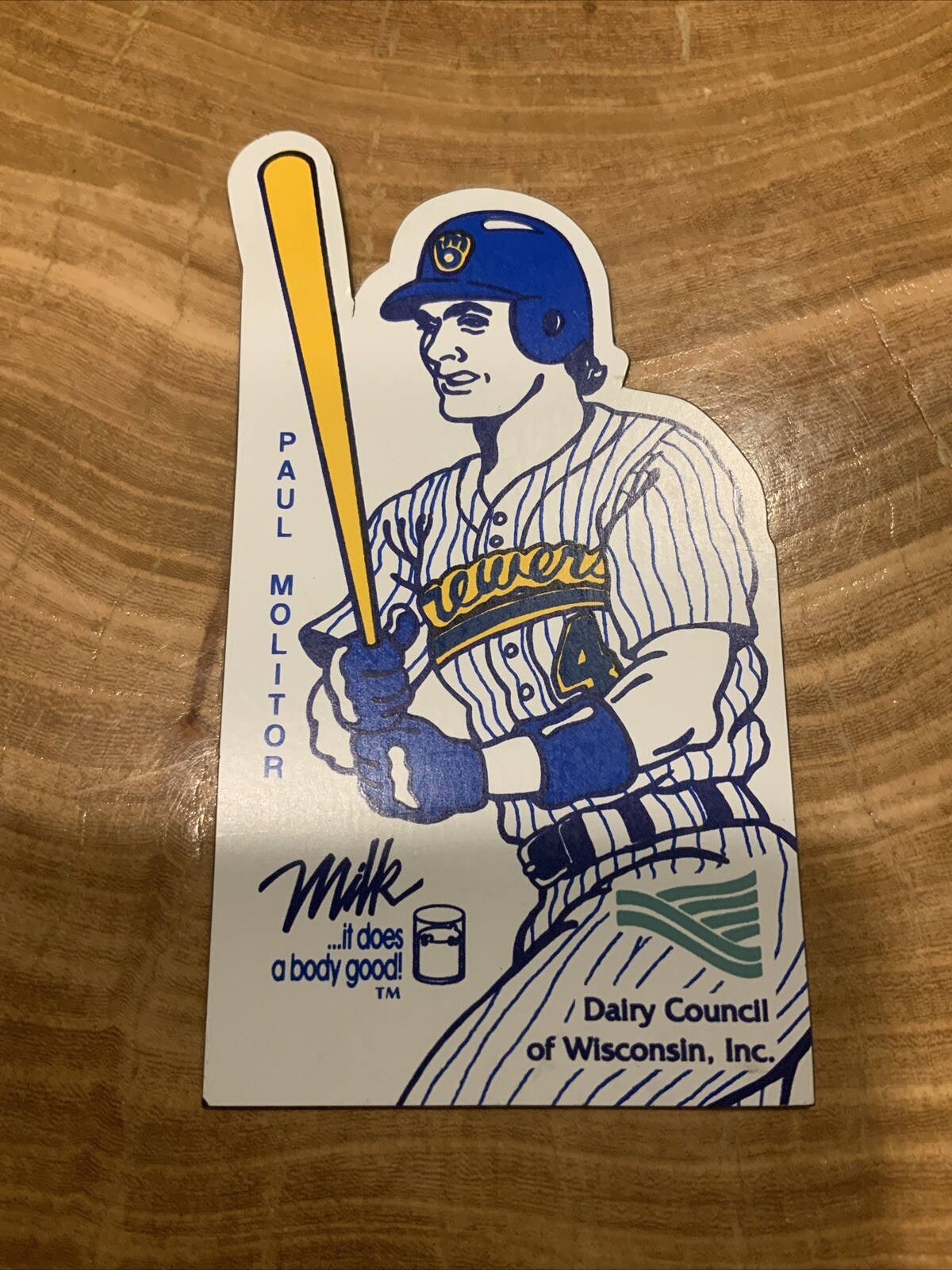 Paul Molitor “Milk …it does a body good!” magnet — Dairy Council of Wisconsin, Inc.