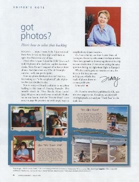 got photos? — scrapbooking magazine editor's note