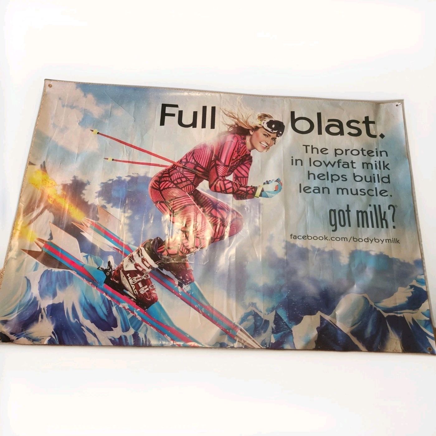 got milk? Lindsey Vonn 'Full Blast' Body by Milk Banner (6x4 ft)