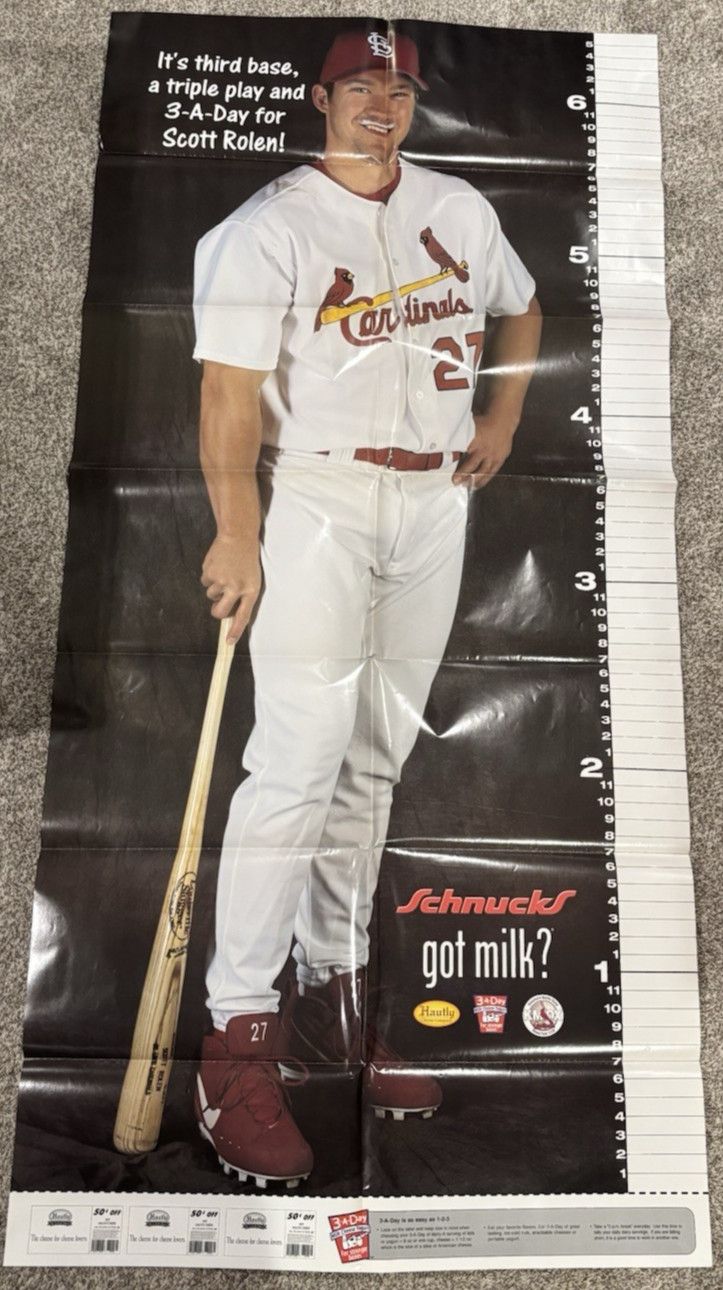 got milk? Scott Rolen Cardinals 3-A-Day Growth-Chart Poster (Schnucks)