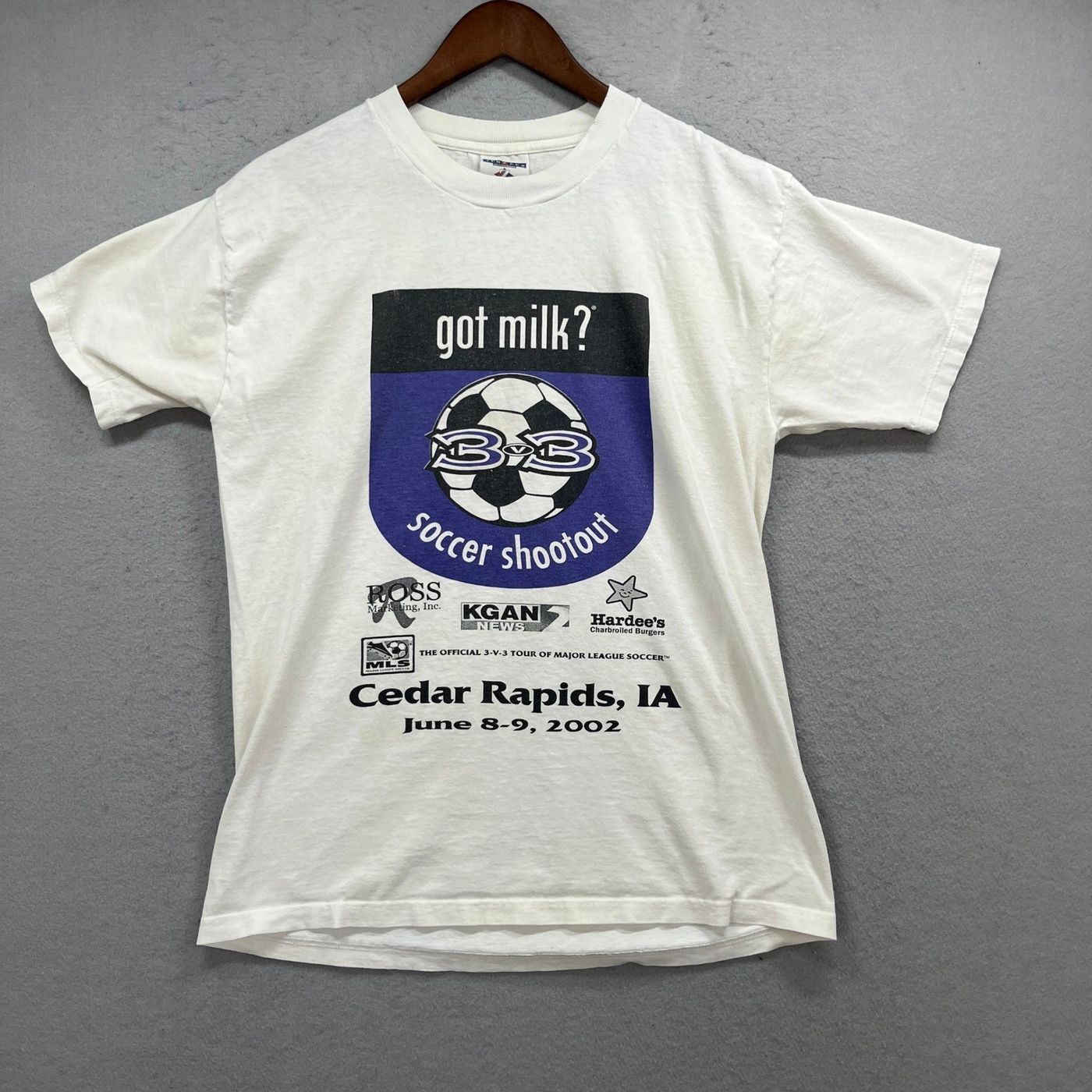 got milk? 3v3 Soccer Shootout Tee (Cedar Rapids 2002)