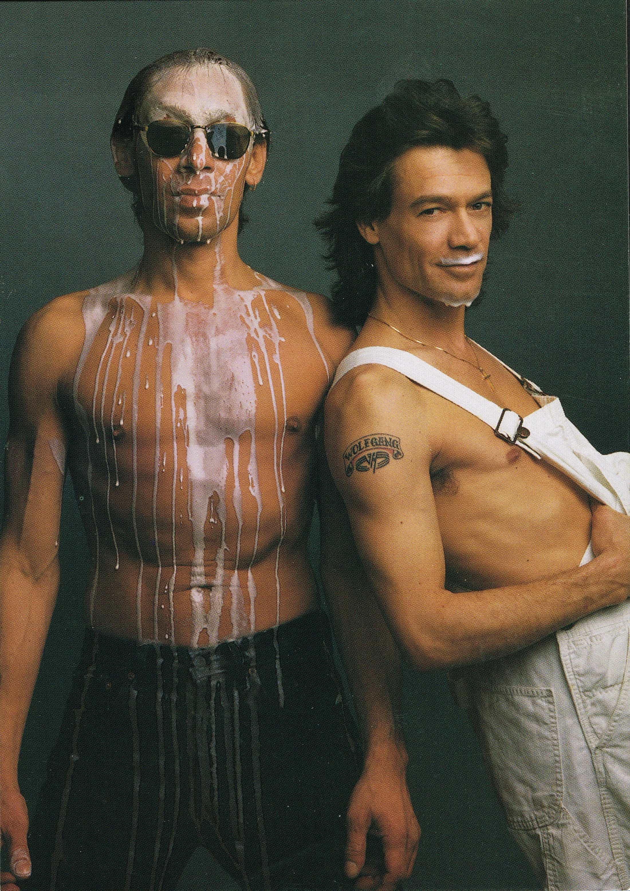 Milk Mustache Alex & Eddie Van Halen Promotional GoCard Postcard