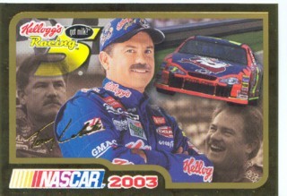 Terry Labonte Kellogg’s Racing NASCAR 2003 trading card with the got milk? logo