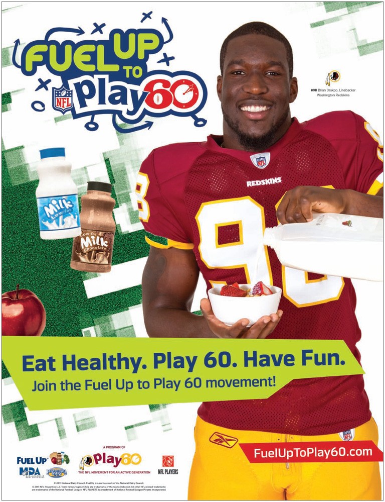 Companion Fuel Up to Play 60 poster with Brian Orakpo (no milk mustache)